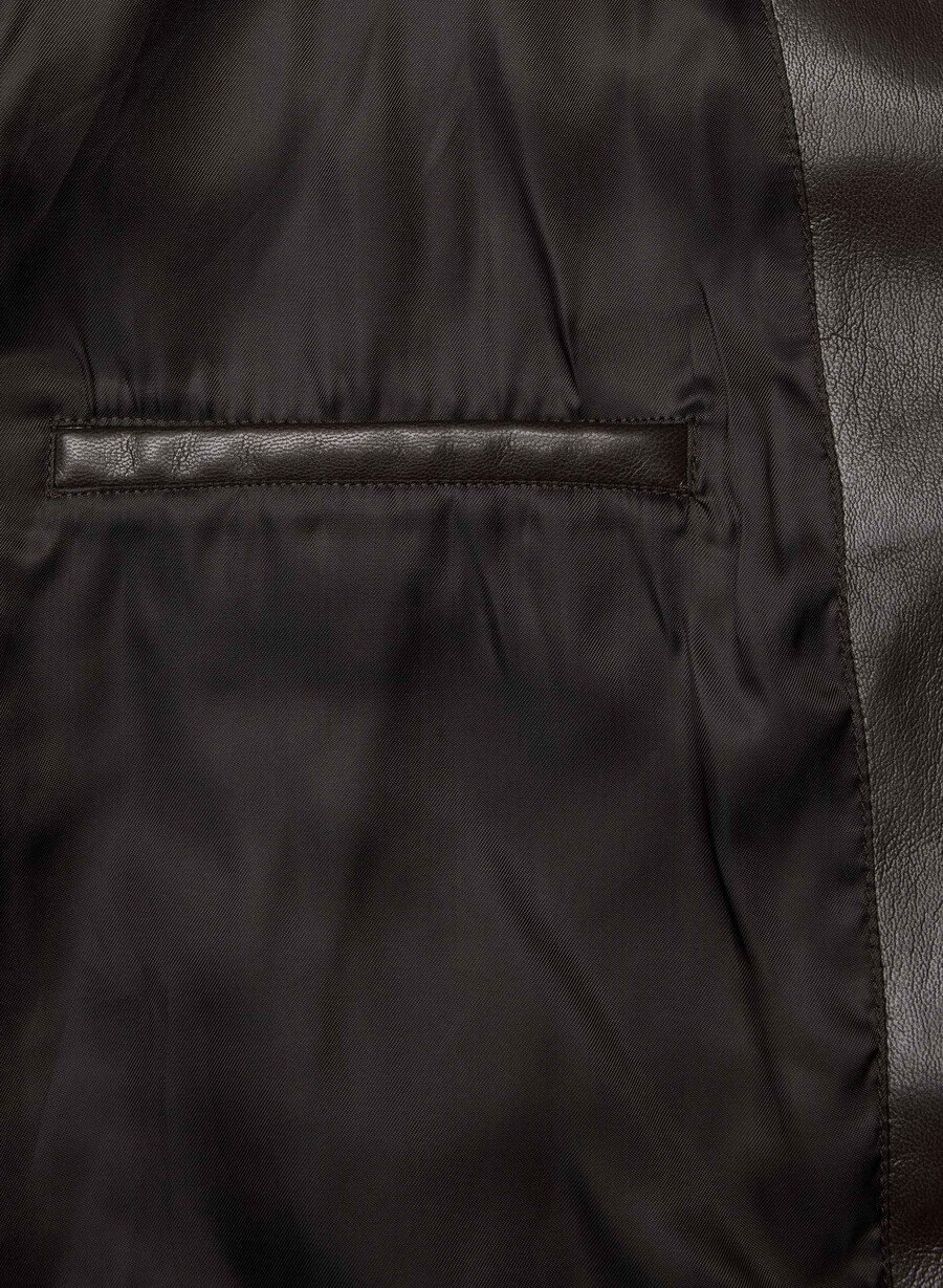 giacca falcon - unreal leather rich mocha brown