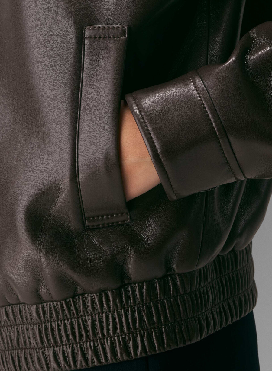 giacca falcon - unreal leather rich mocha brown