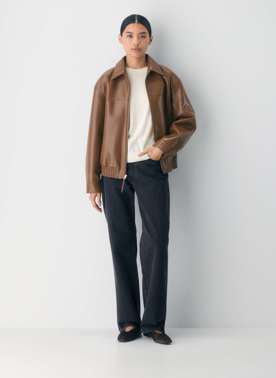 giacca falcon - unreal leather marrone cioccolato