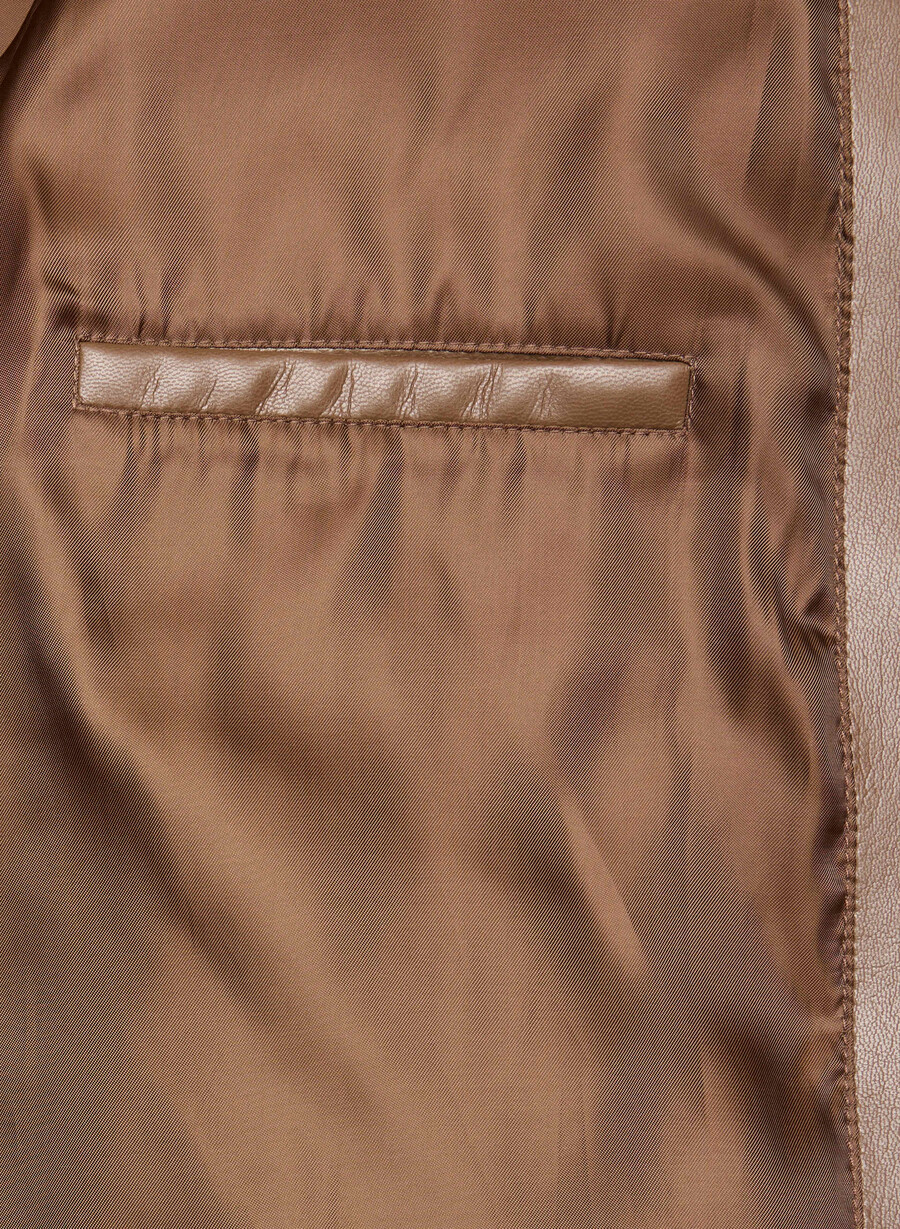giacca falcon - unreal leather marrone cioccolato