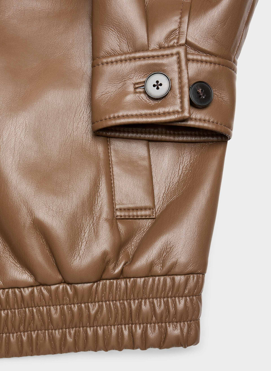 giacca falcon - unreal leather marrone cioccolato