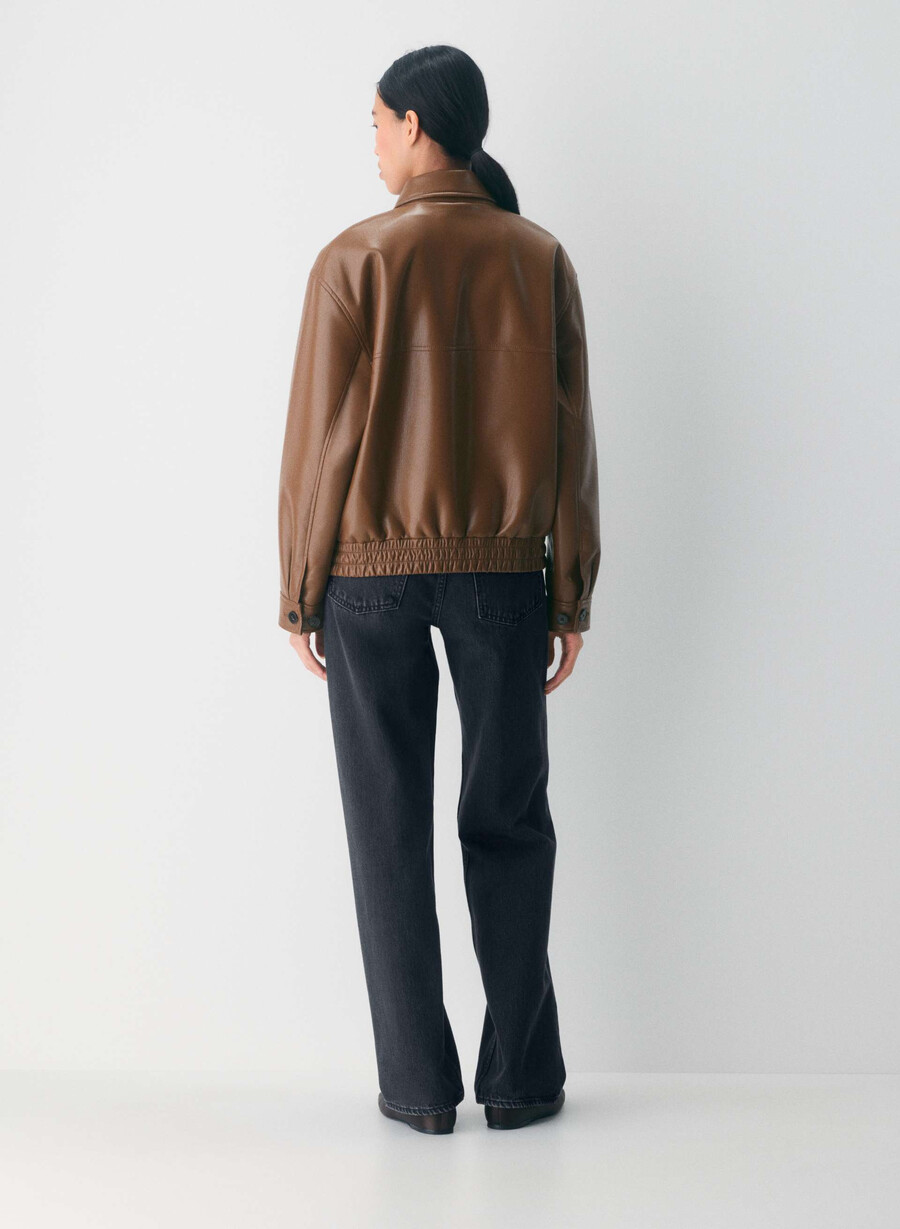 giacca falcon - unreal leather marrone cioccolato