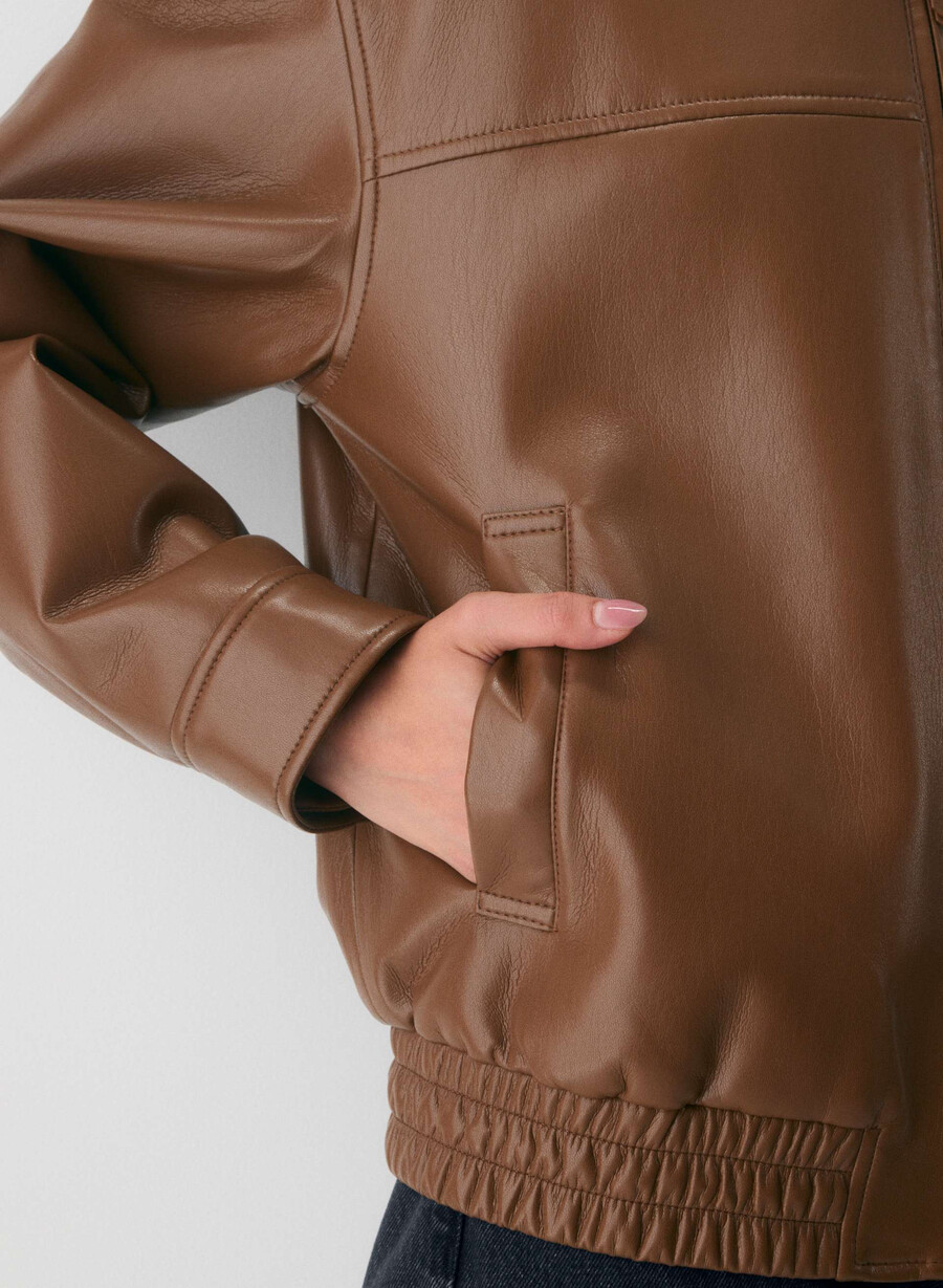 giacca falcon - unreal leather marrone cioccolato