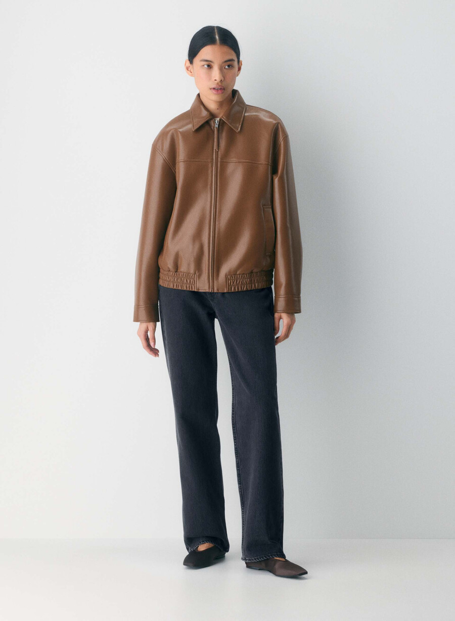 giacca falcon - unreal leather marrone cioccolato