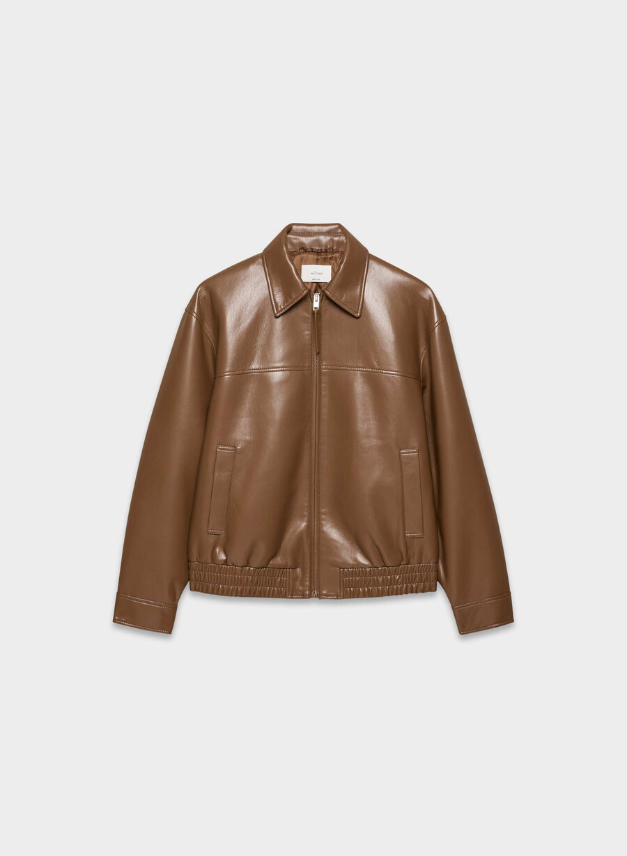 giacca falcon - unreal leather marrone cioccolato