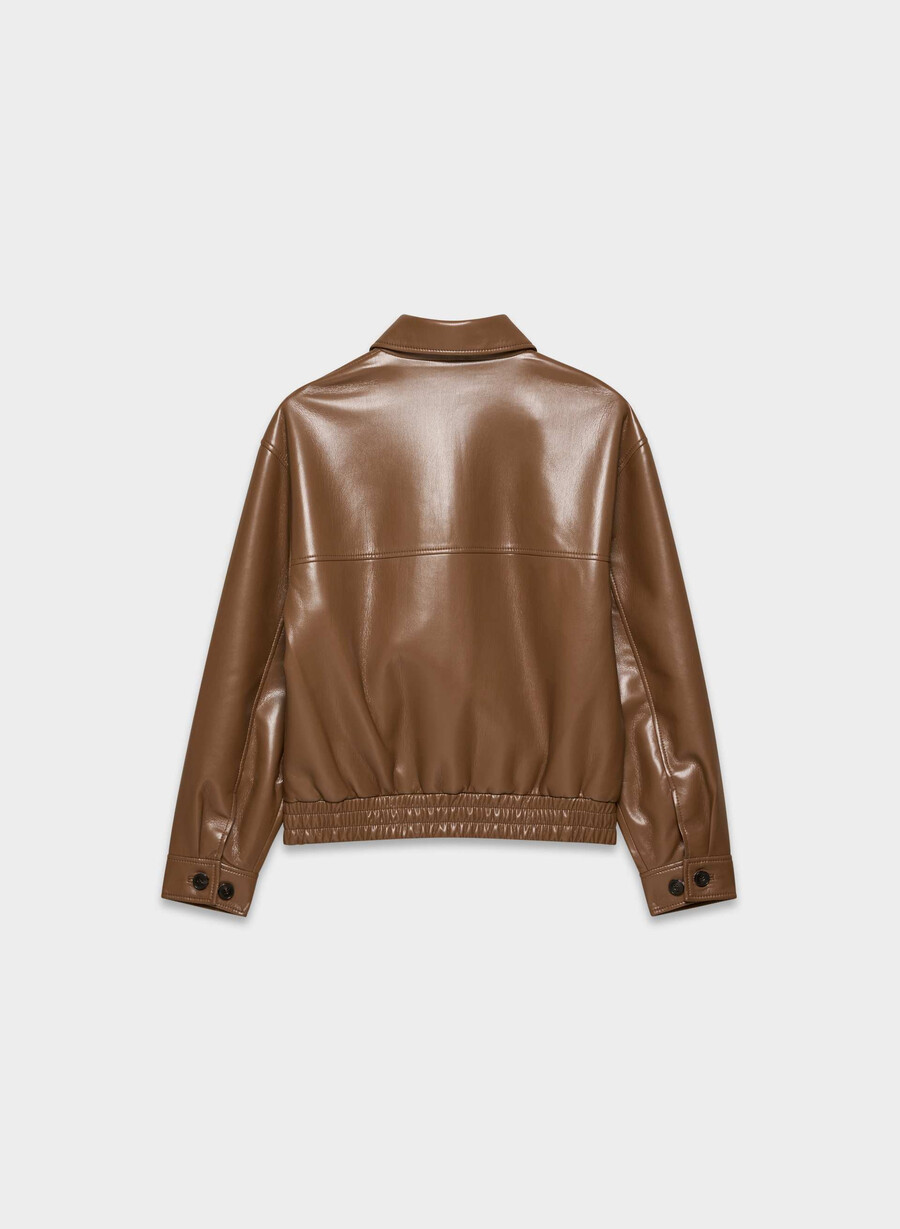 giacca falcon - unreal leather marrone cioccolato