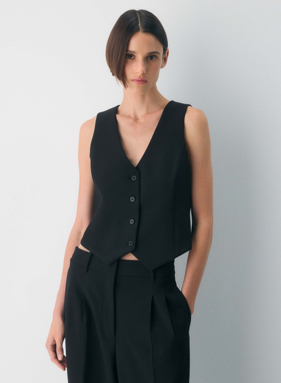 deniro vest - ressential rich mocha brown