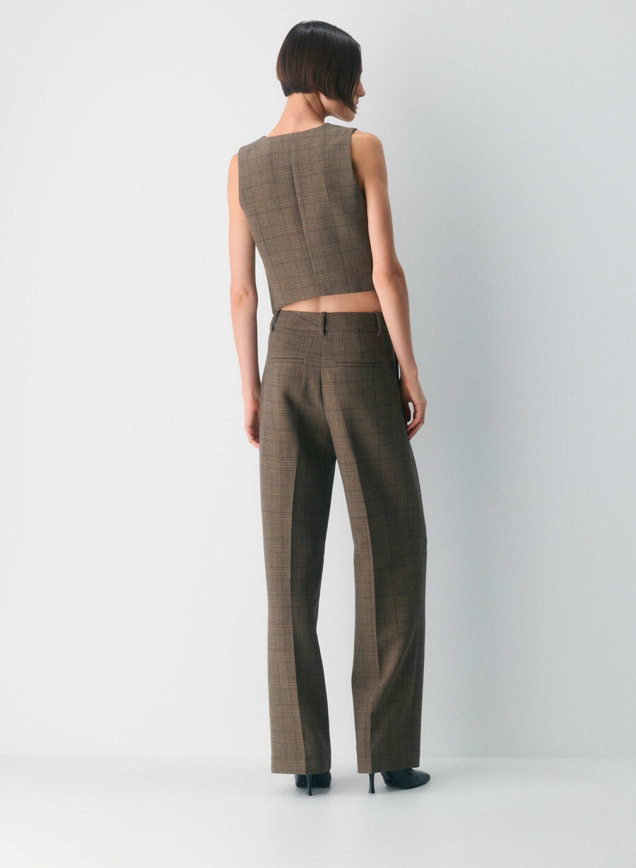 deniro vest - ressential tyson chk marronetaup