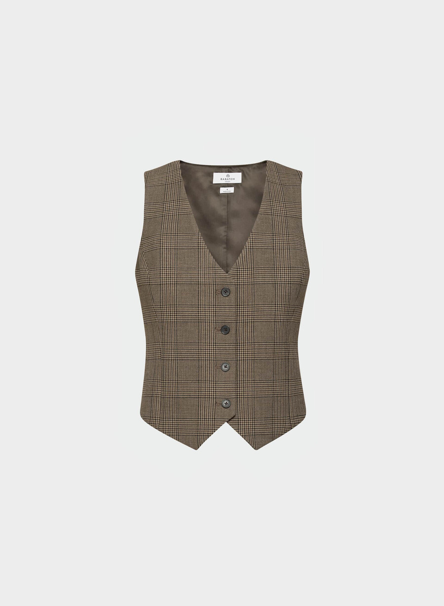 deniro vest - ressential tyson chk marronetaup