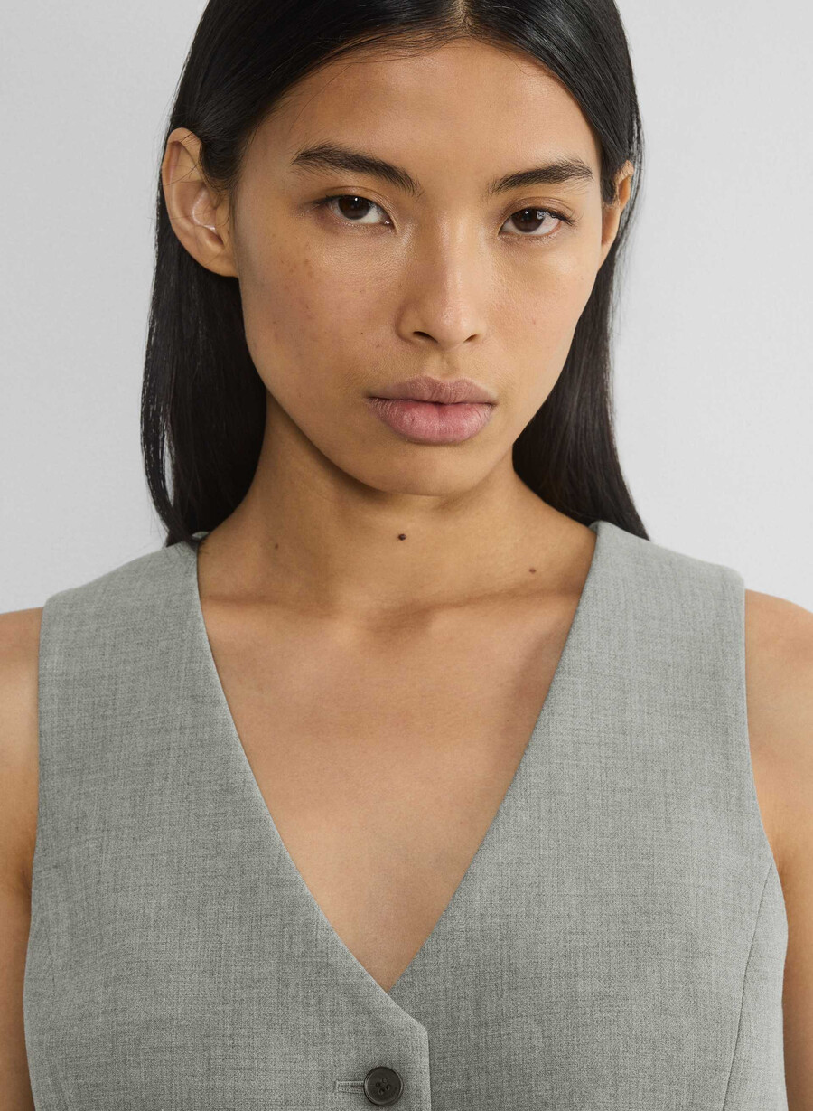 deniro vest - ressential heather dark grey
