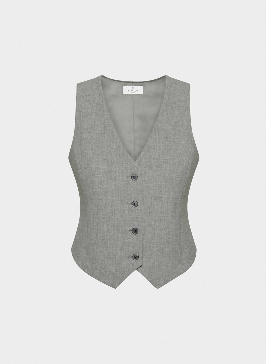 deniro vest - ressential heather dark grey
