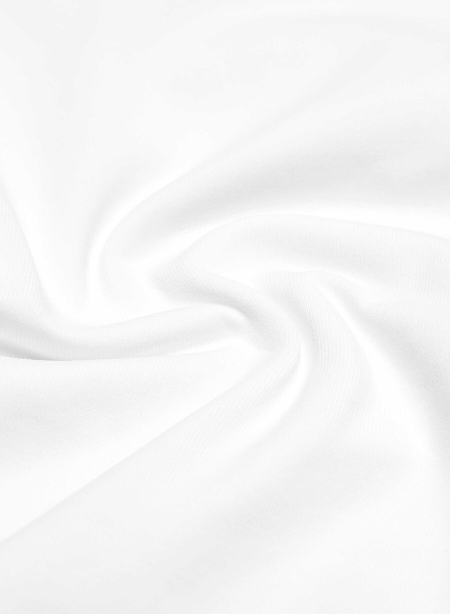 top originale contour flourish bianco brillante
