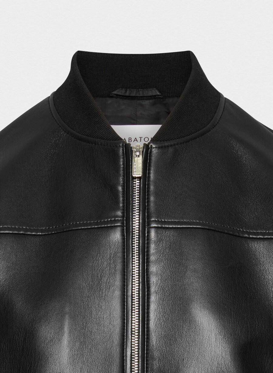 synergy bomber - pelle unreal nero