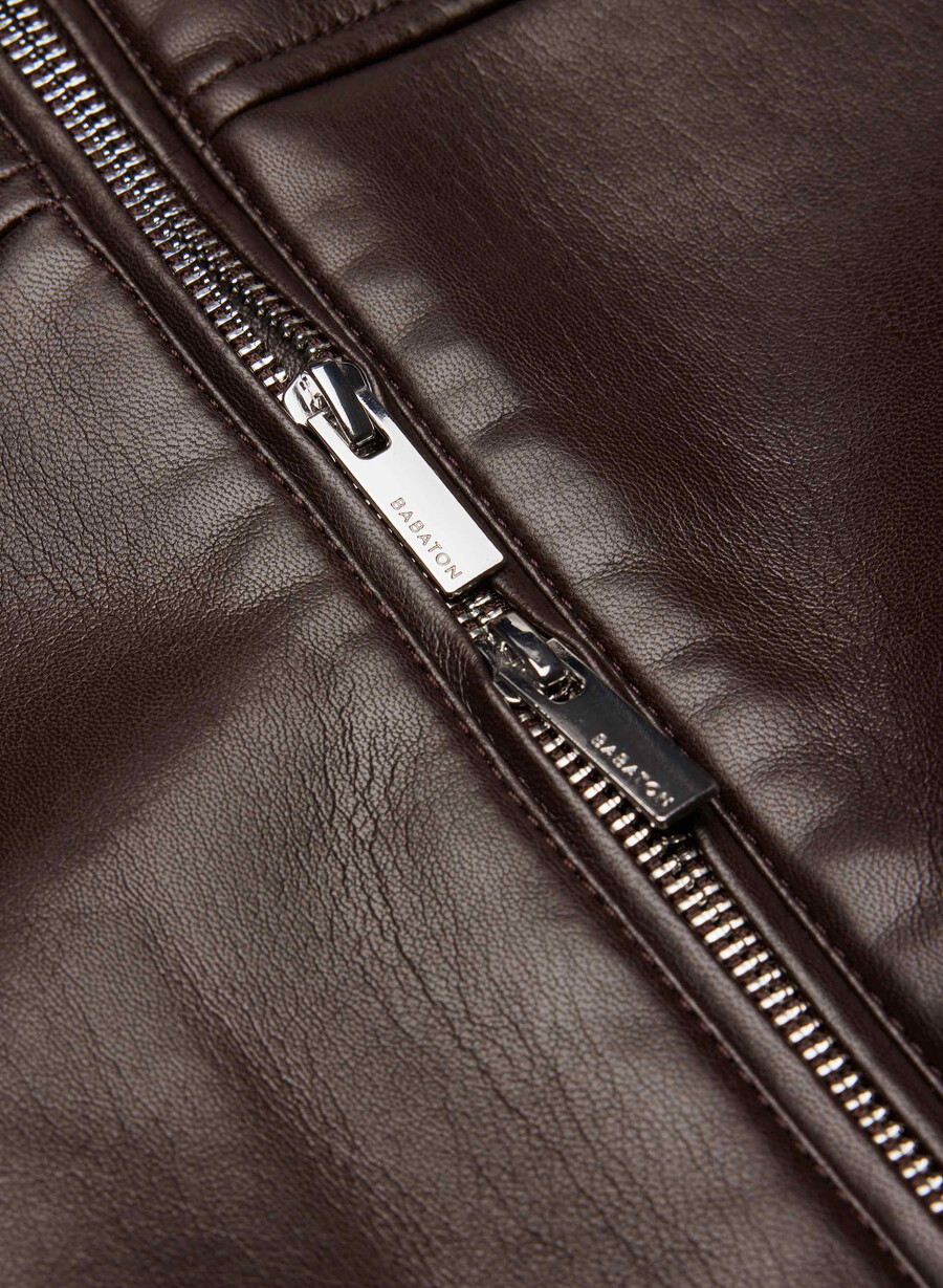 synergy bomber - unreal leather rich mocha brown