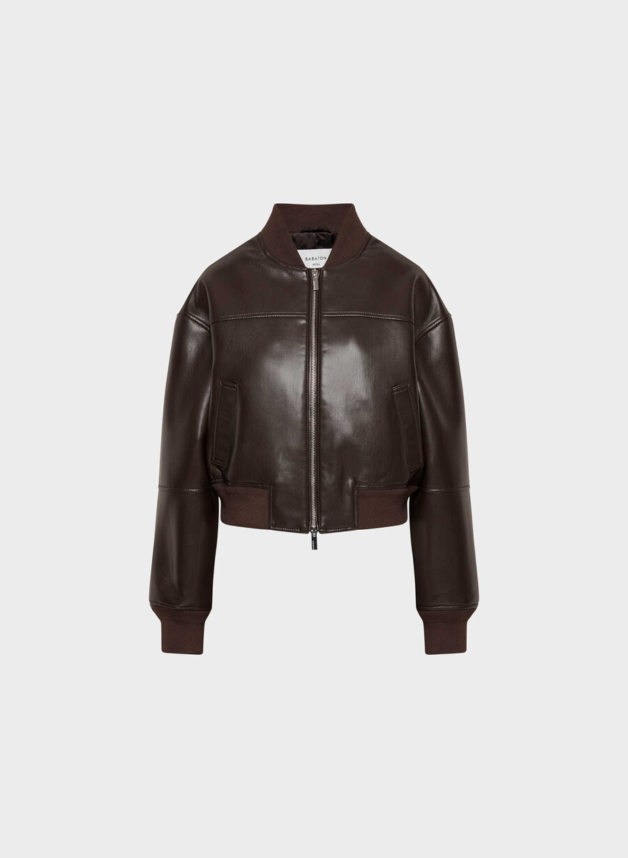 synergy bomber - unreal leather rich mocha brown