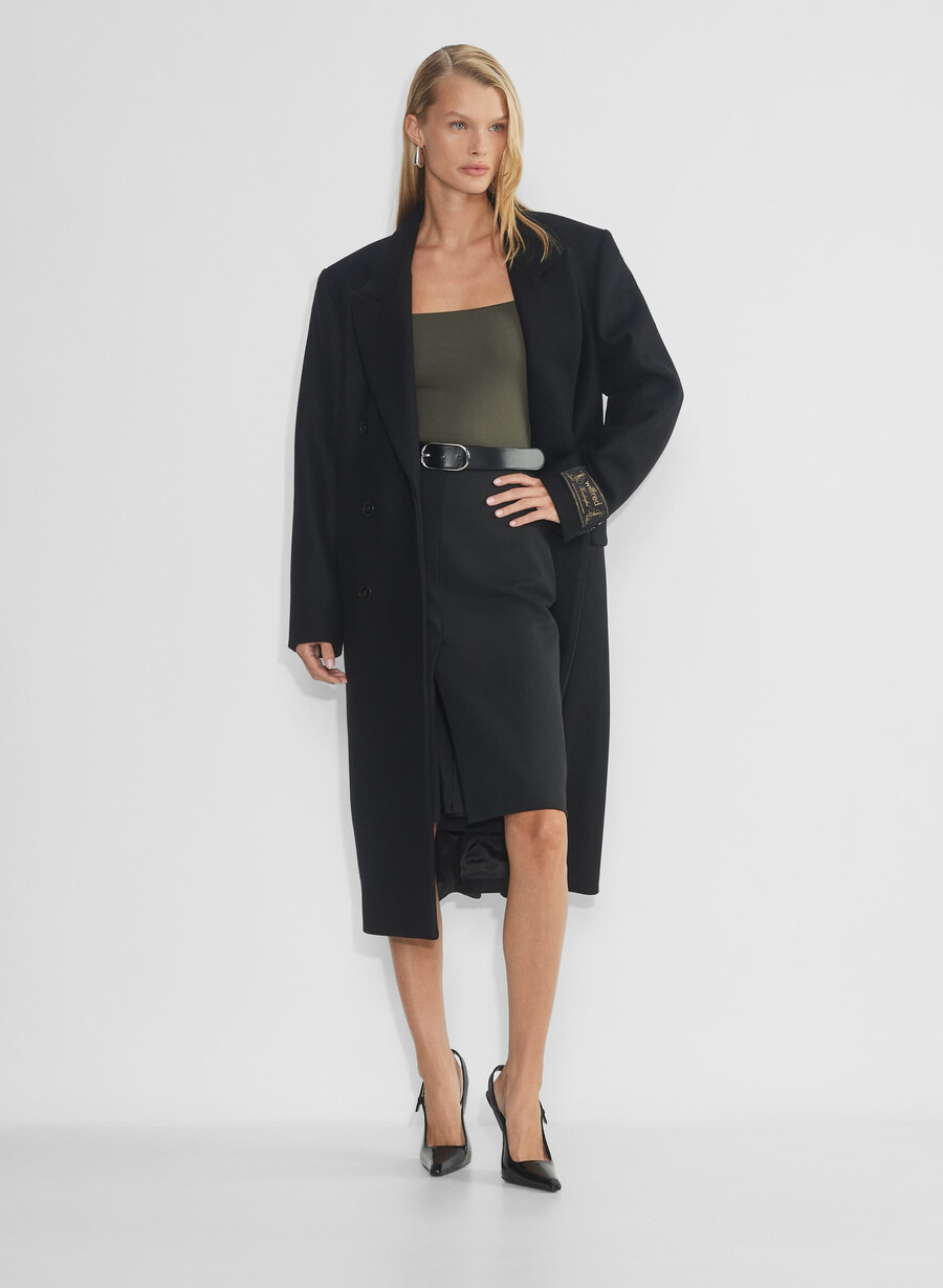 maglia a maniche lunghe con scollo quadrato originale contour dark olive