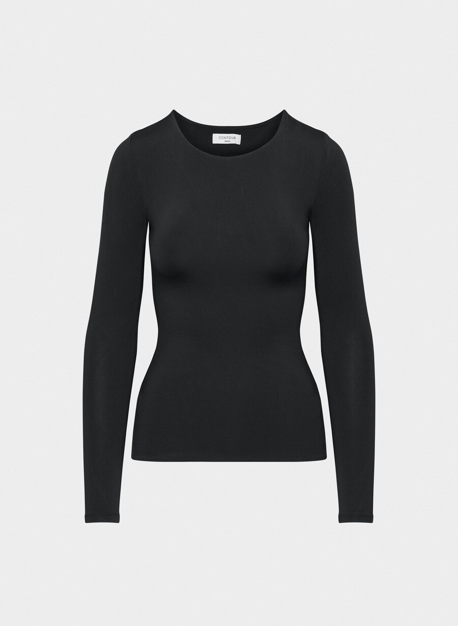 maglia a maniche lunghe original contour crew hip bianco brillante