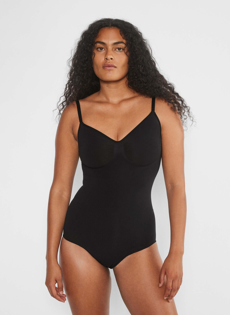 body shapeenhance senza cuciture con ferretto nero