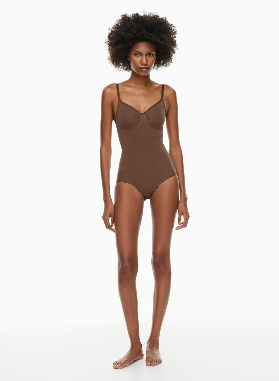 body senza cuciture shapeenhance con coppe intere cocoa bean