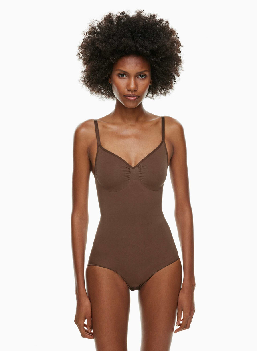 body senza cuciture shapeenhance con coppe intere cocoa bean