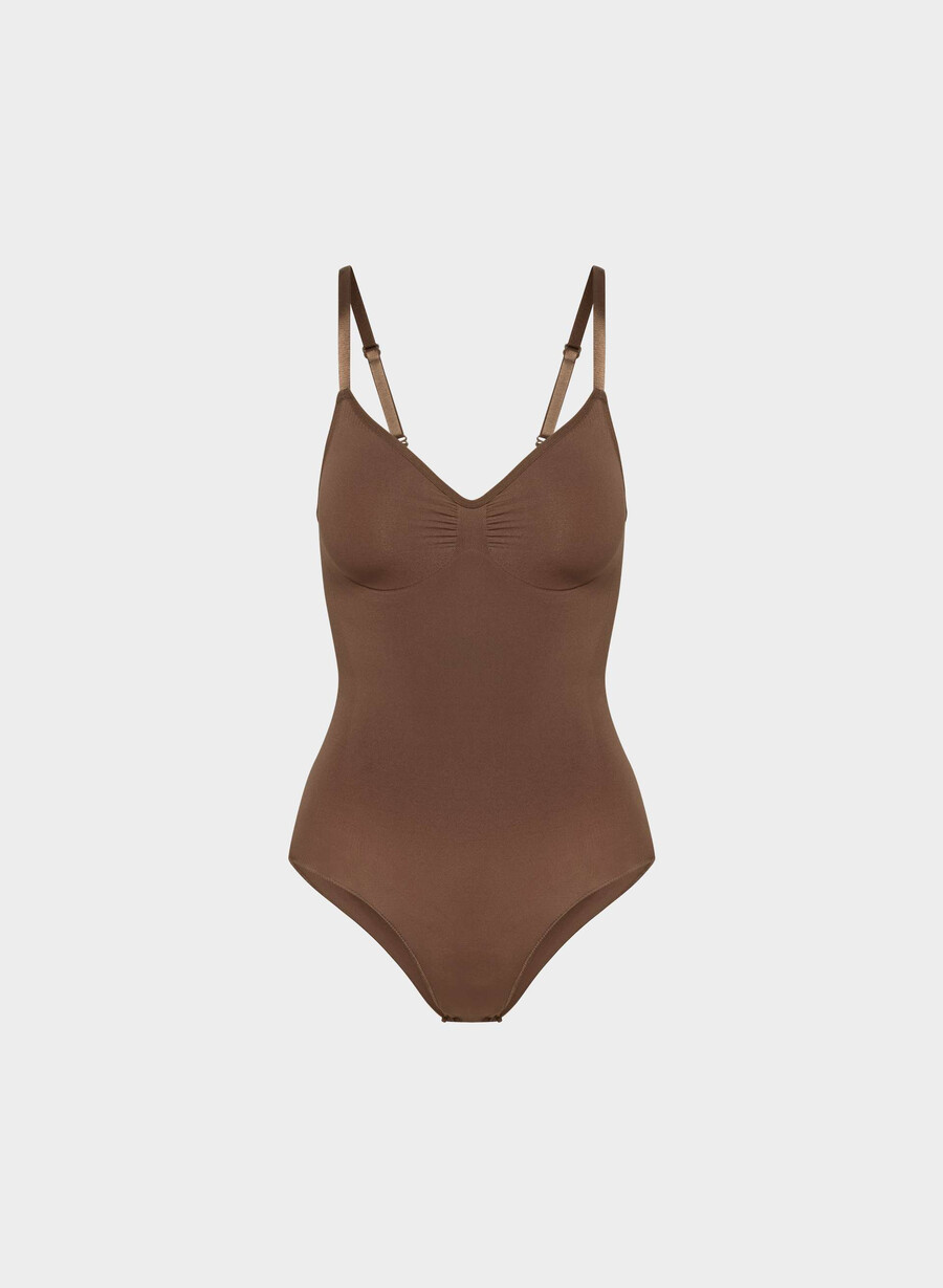 body senza cuciture shapeenhance con coppe intere cocoa bean
