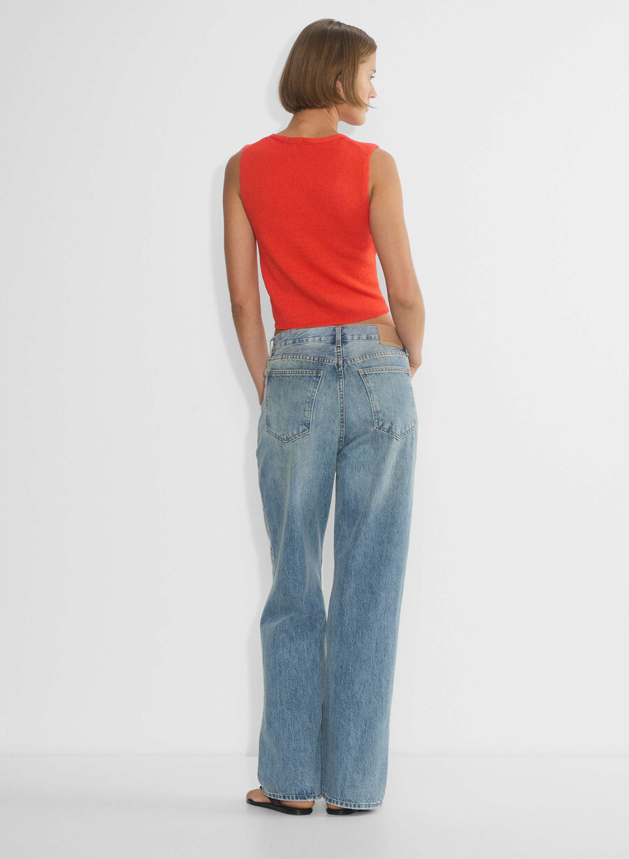 gilet basco rosso papavero