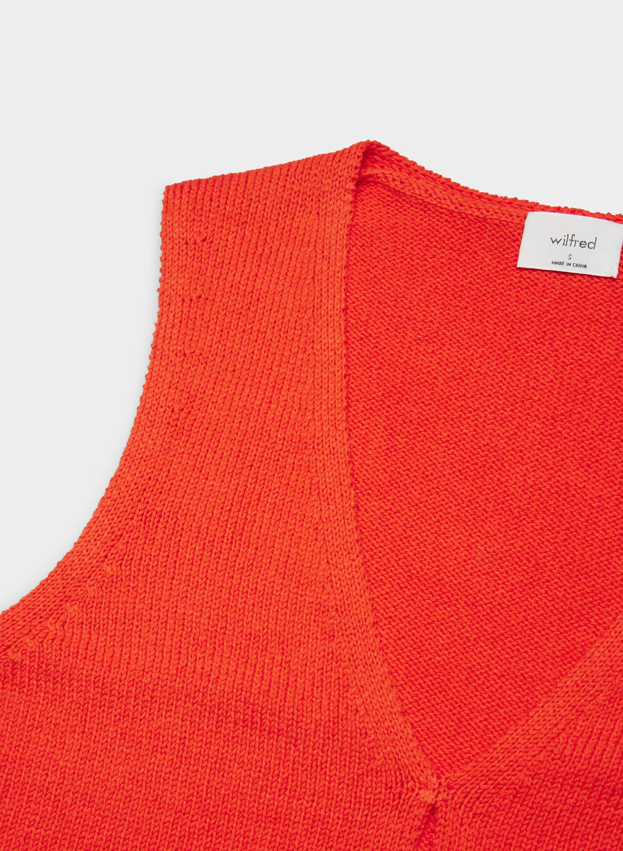gilet basco rosso papavero