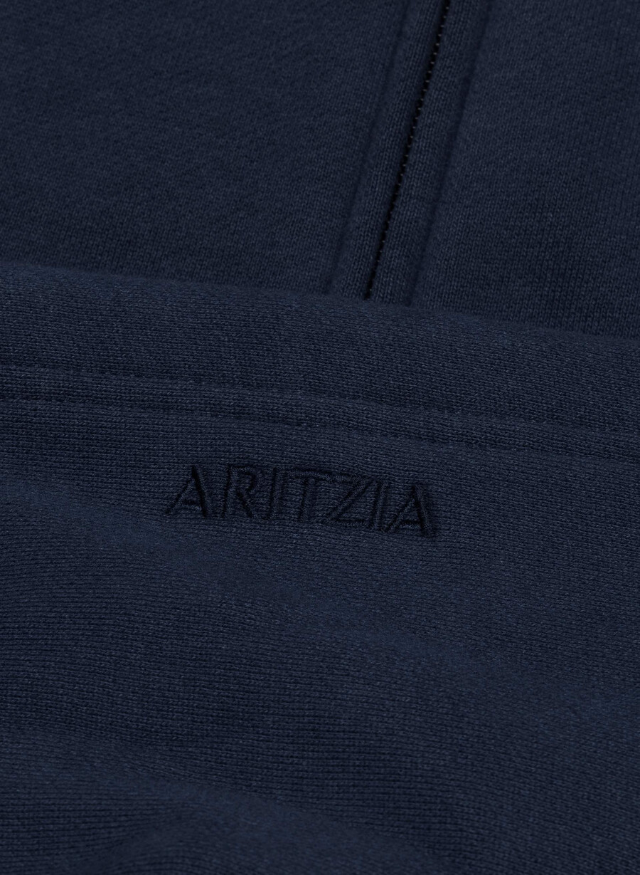 felpa con cappuccio e zip squadrata in pile accogliente admiral