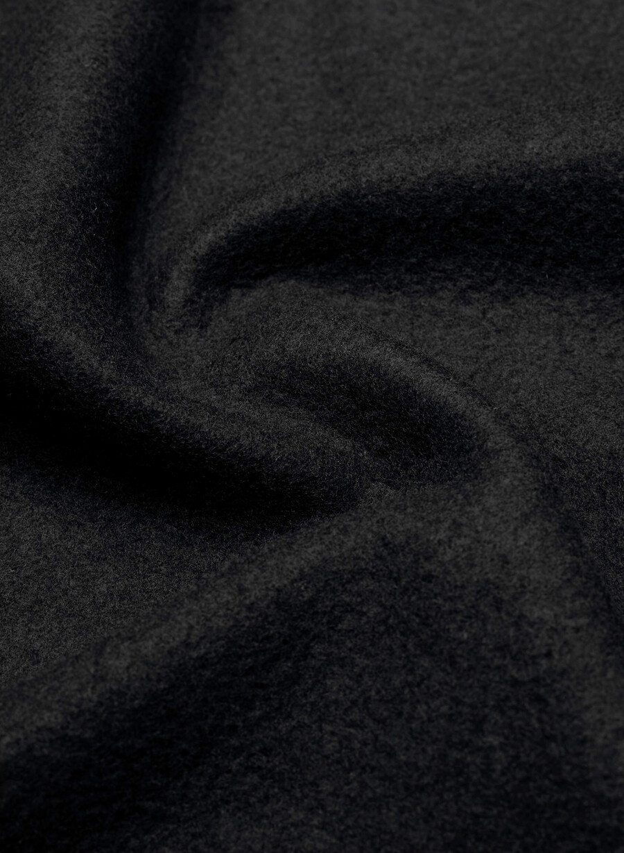 felpa con cappuccio e zip cozy sweatfleece boyfriend nera