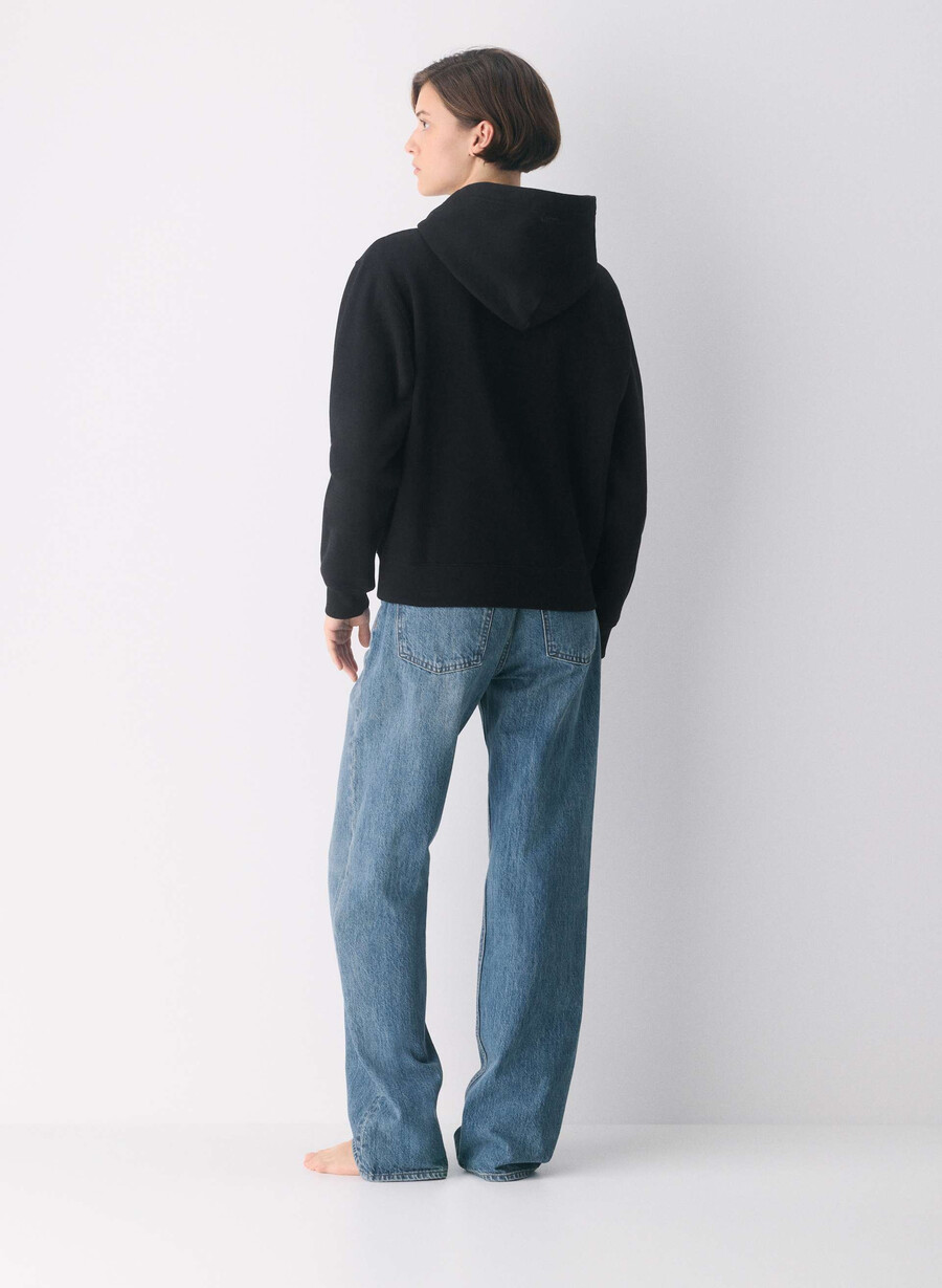 felpa con cappuccio cozy sweatfleece perfect nera