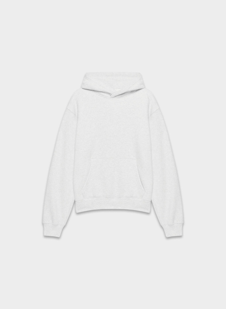felpa con cappuccio cozy sweatfleece perfect heather cloud white