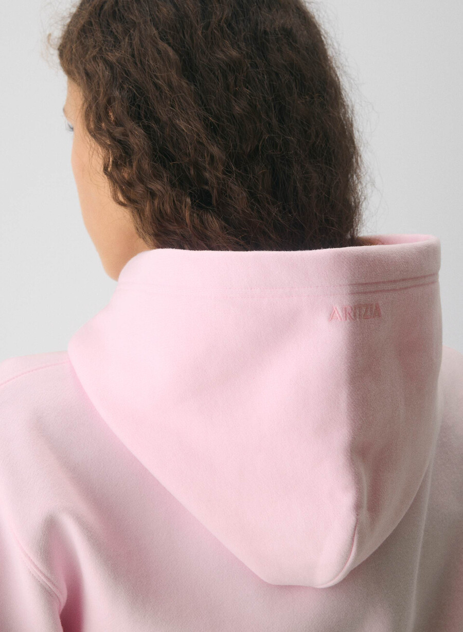 felpa con cappuccio perfetta in pile accogliente villa pink