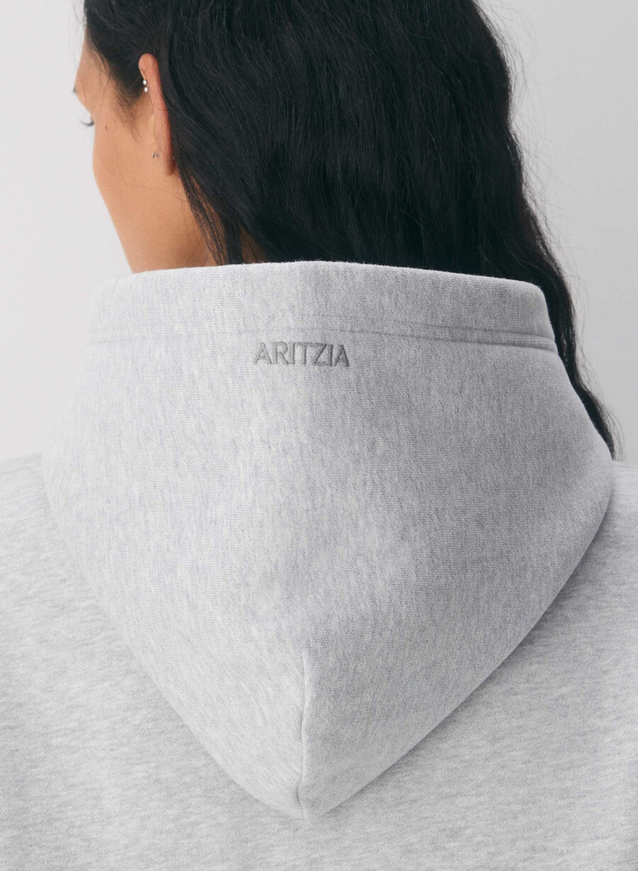 felpa con cappuccio cozy sweatfleece perfect heather chrome