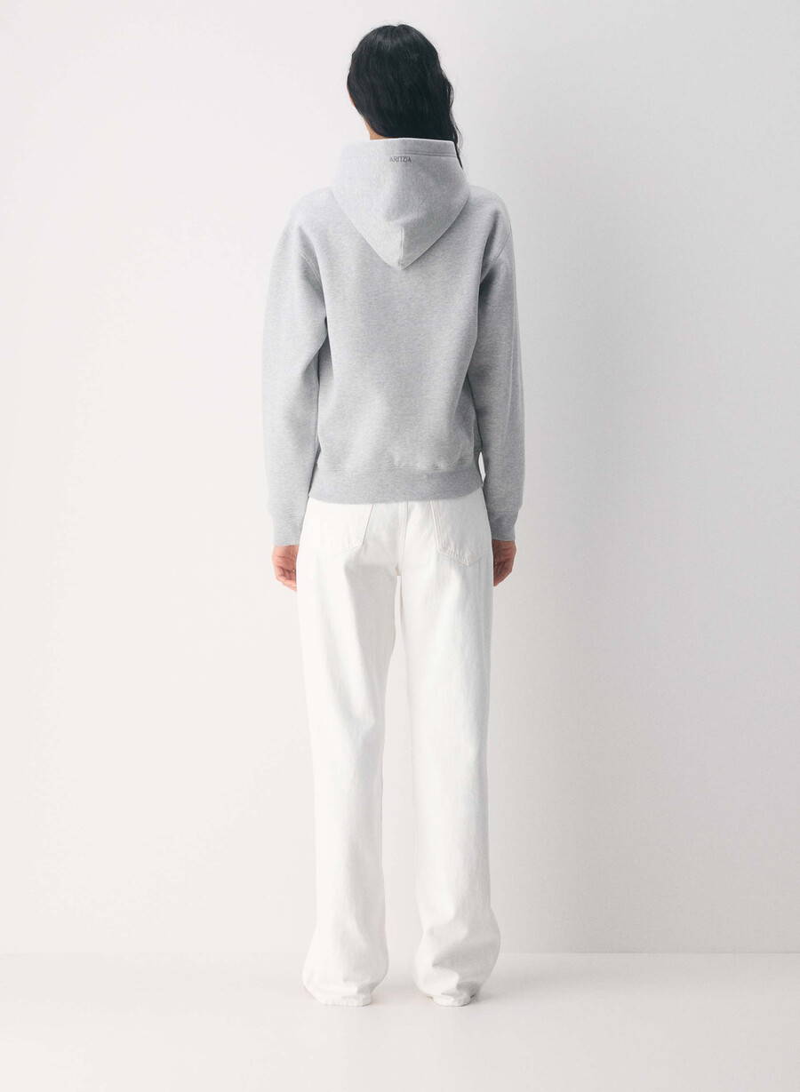 felpa con cappuccio cozy sweatfleece perfect heather chrome