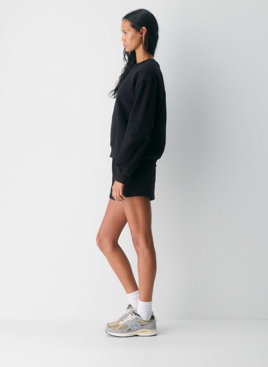felpa con cappuccio perfect crew cozy sweatfleece nera