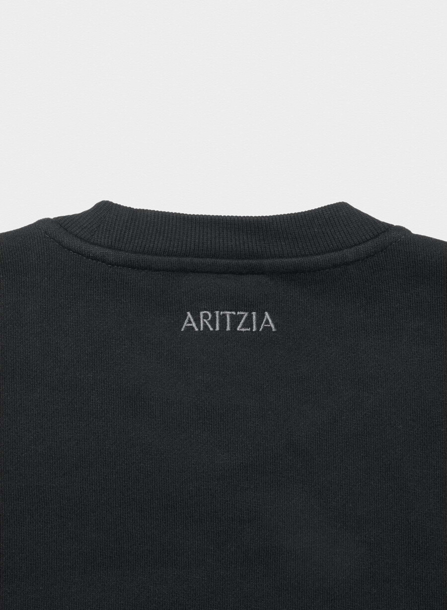 felpa con cappuccio perfect crew cozy sweatfleece nera