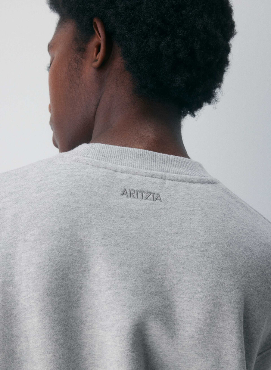 felpa con cappuccio perfect crew cozy sweatfleece heather chrome