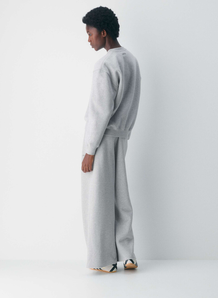 felpa con cappuccio perfect crew cozy sweatfleece heather chrome