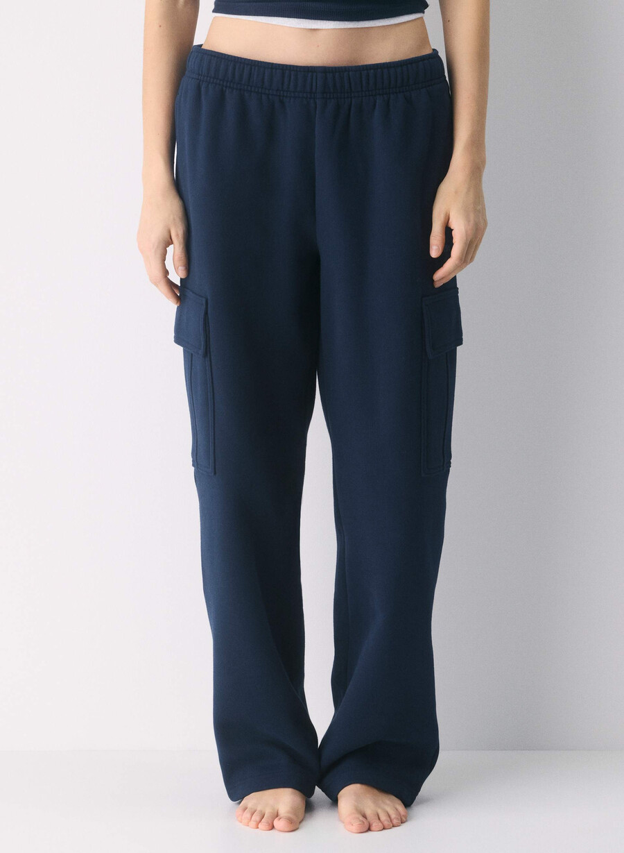pantaloni da tuta cozy sweatfleece mega cargo admiral