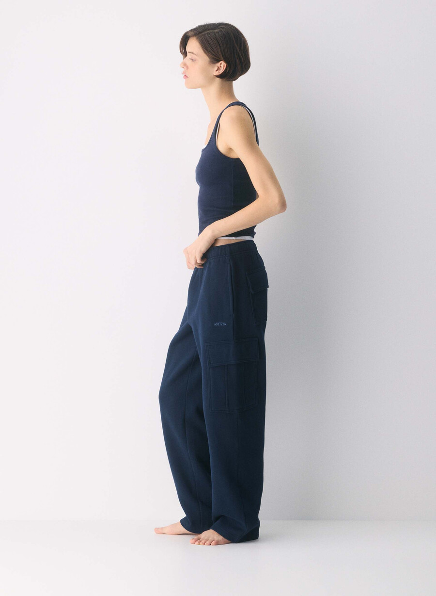 pantaloni da tuta cozy sweatfleece mega cargo admiral
