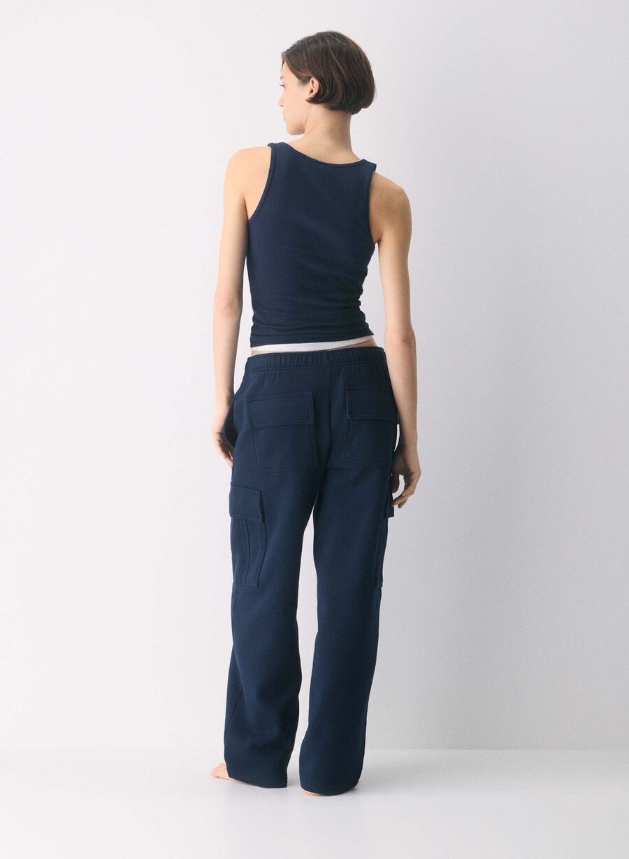 pantaloni da tuta cozy sweatfleece mega cargo admiral