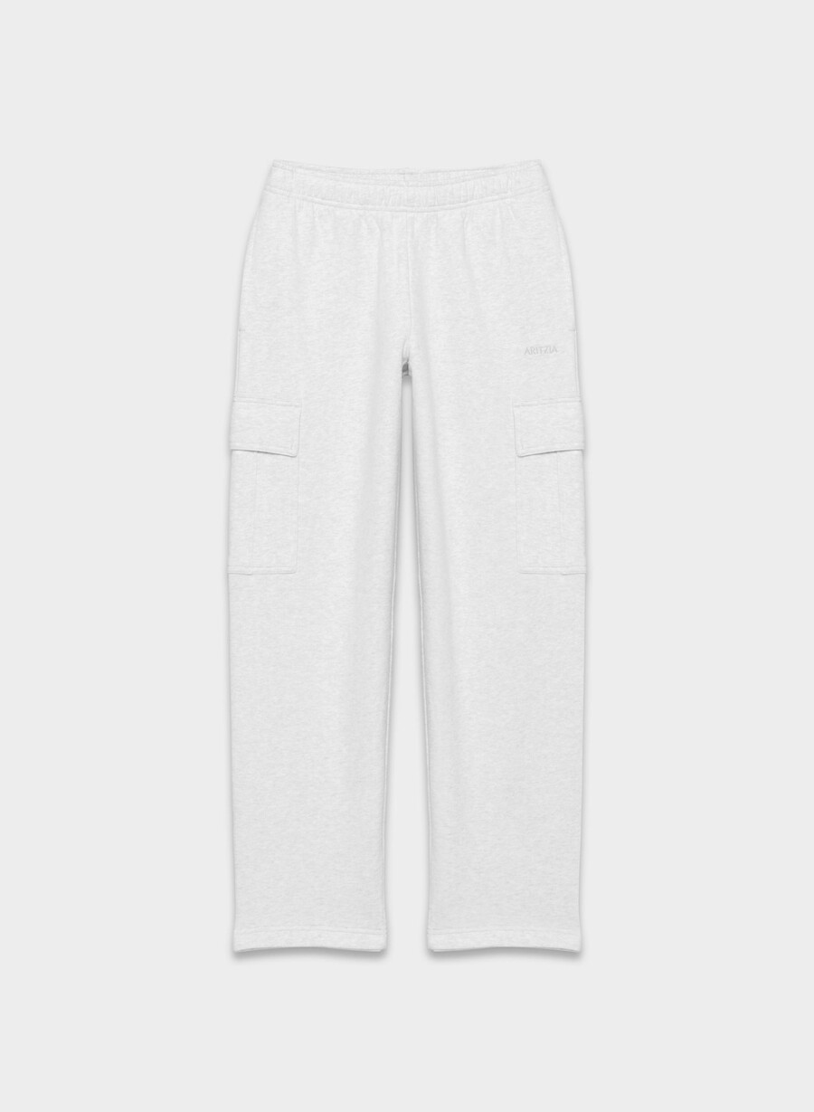 pantaloni da tuta cozy sweatfleece mega cargo heather cloud white