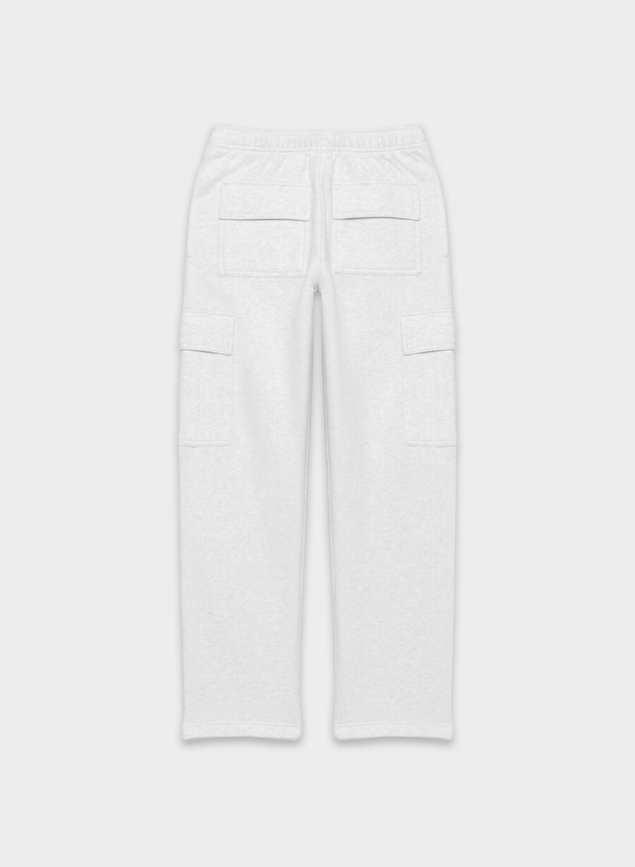 pantaloni da tuta cozy sweatfleece mega cargo heather cloud white