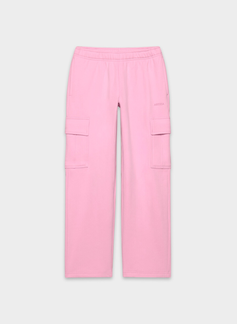 pantaloni della tuta cozy sweatfleece mega cargo rosa morganite