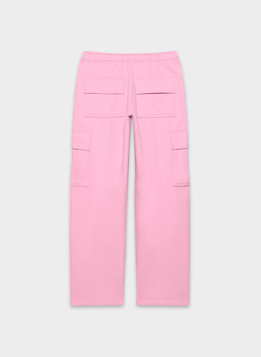 pantaloni della tuta cozy sweatfleece mega cargo rosa morganite