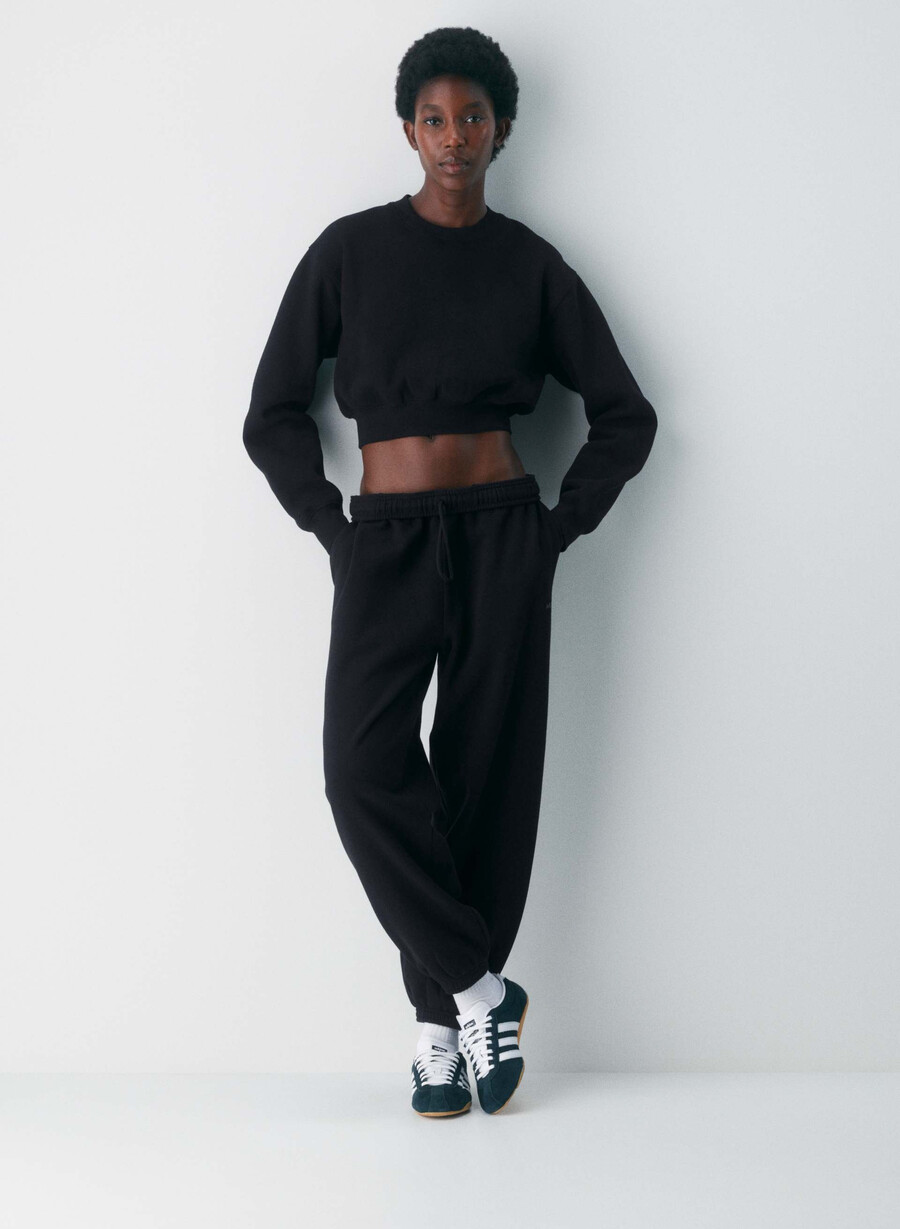 felpa comoda mega jogger nero