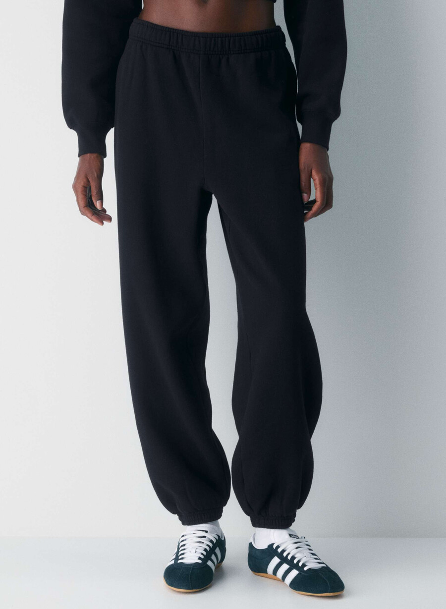 felpa comoda mega jogger nero