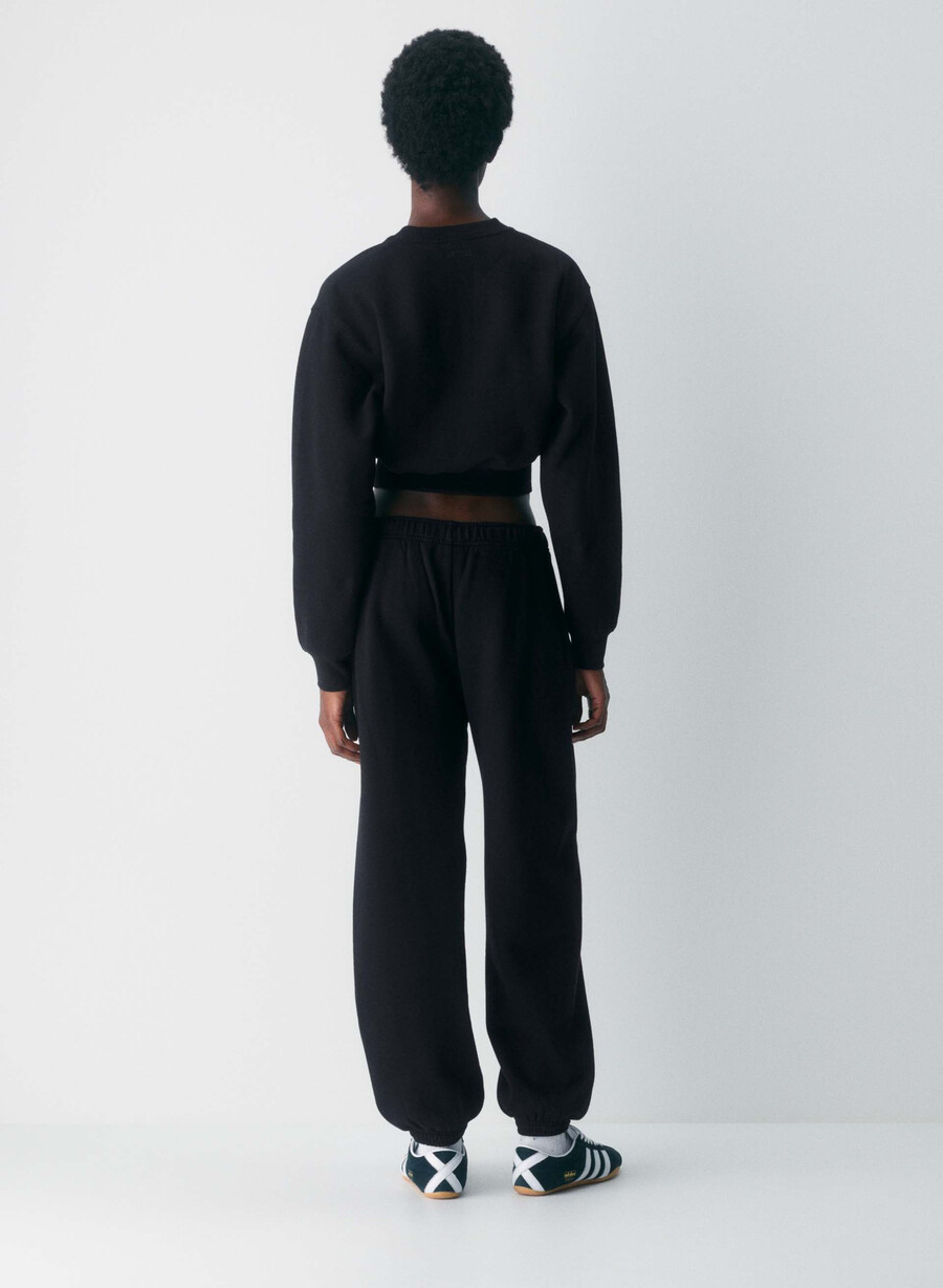 felpa comoda mega jogger nero