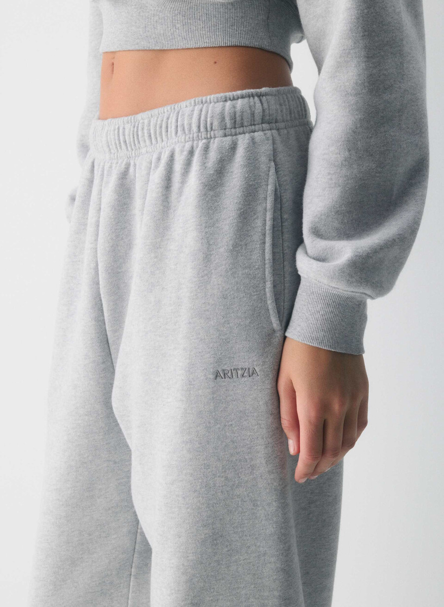 felpa comoda mega jogger heather chrome