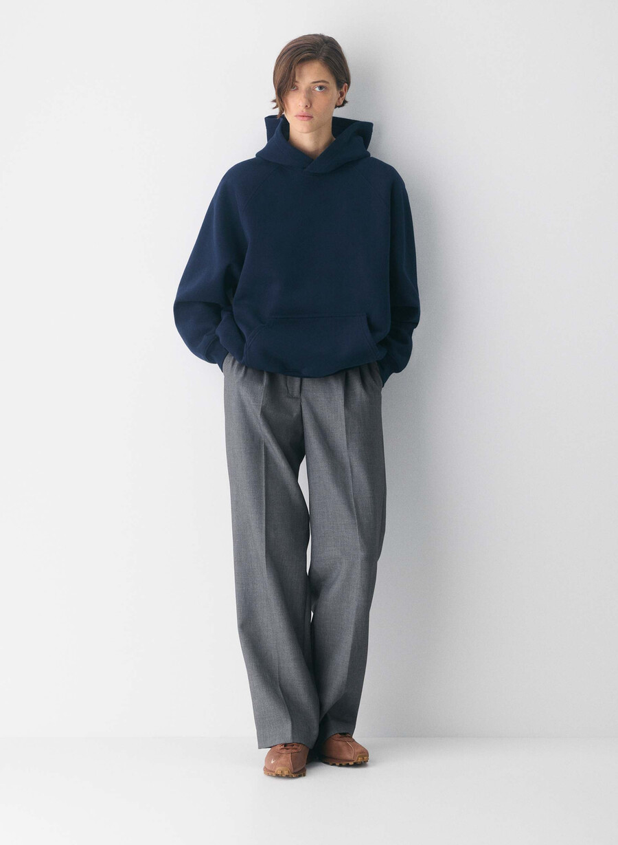 felpa con cappuccio cozy sweatfleece mega raglan admiral